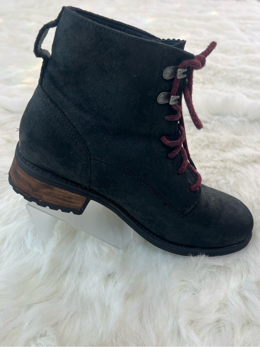 Ugg Denhali suede Black Riding  Boots women’s  Size 8 Gothic Moto boots
